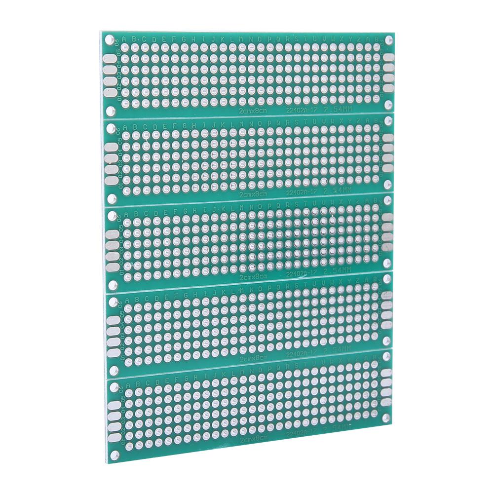 10 шт. 2x8 см двухсторонняя прототипная печатная плата луженая универсальная плата