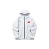 Anta Всепогодная серия с принтом логотипа и тканой курткой на молнии с капюшоном Мужские куртки белые 152130707-1