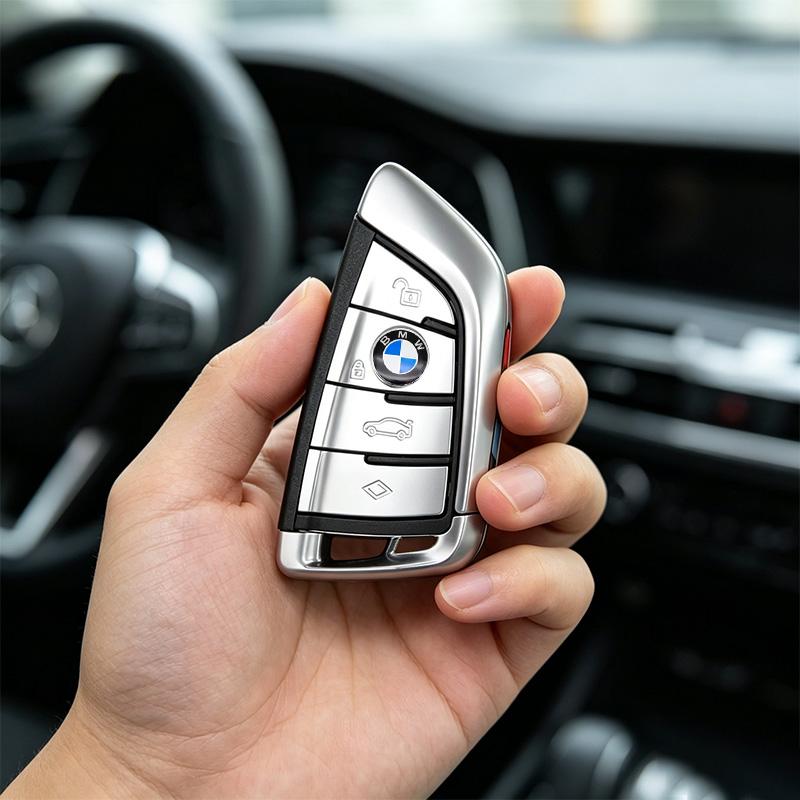 11/14MM 3D Aluminum Car Key Shell Stickers Auto Key Remote Fob Decal For BMW M Logo E46 E60 E90 F30 F87 M1 M2 1 3 4 5 6 7 Series