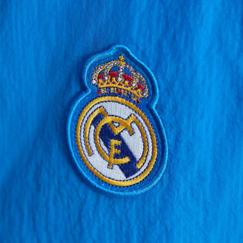 adidas Оригинальная куртка Real Madrid на молнии до середины, со стойкой, свободного кроя, в полоску, мужская куртка KC3736