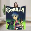 Британская виртуальная группа Gorillaz, рок-хип-хоп плед, теплый, мягкий, оригинальный плюшевый плед для путешествий, офиса, фланелевое покрывало на кровать.