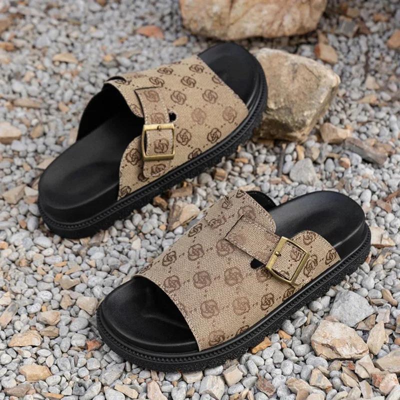 Летние женские тапочки Роскошные сандалии на платформе Уличные клоги Дышащие пляжные тапочки Шлепанцы Удобная домашняя обувь
