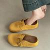 Versatile Repair Dough Casual Bag Head Half Slippers Girls Autumn Retro Belt Buckle One Pedal Flat Shoes Tide