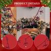 Christmas Bow Banner Decoration 78.74inch Backdrop Hanging Bowknot Garland for Home Wall Dining Room