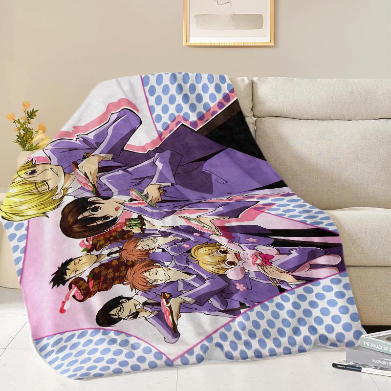 Classic Anime Printed Blanket Ouran High School Host Clubs Suitable For Bed Bedroom Sofa Picnic Outdoor BlanketFor Gifts