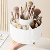 360°Rotating Desktop Makeup Brushes Organizer Cosmetic Storage Box Portable Lipstick Holder Skincare Pen Organizer Stand