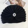 Thick Bohemia Turban Winter Warm Turban Cap Fashion Hijab Caps  for Women