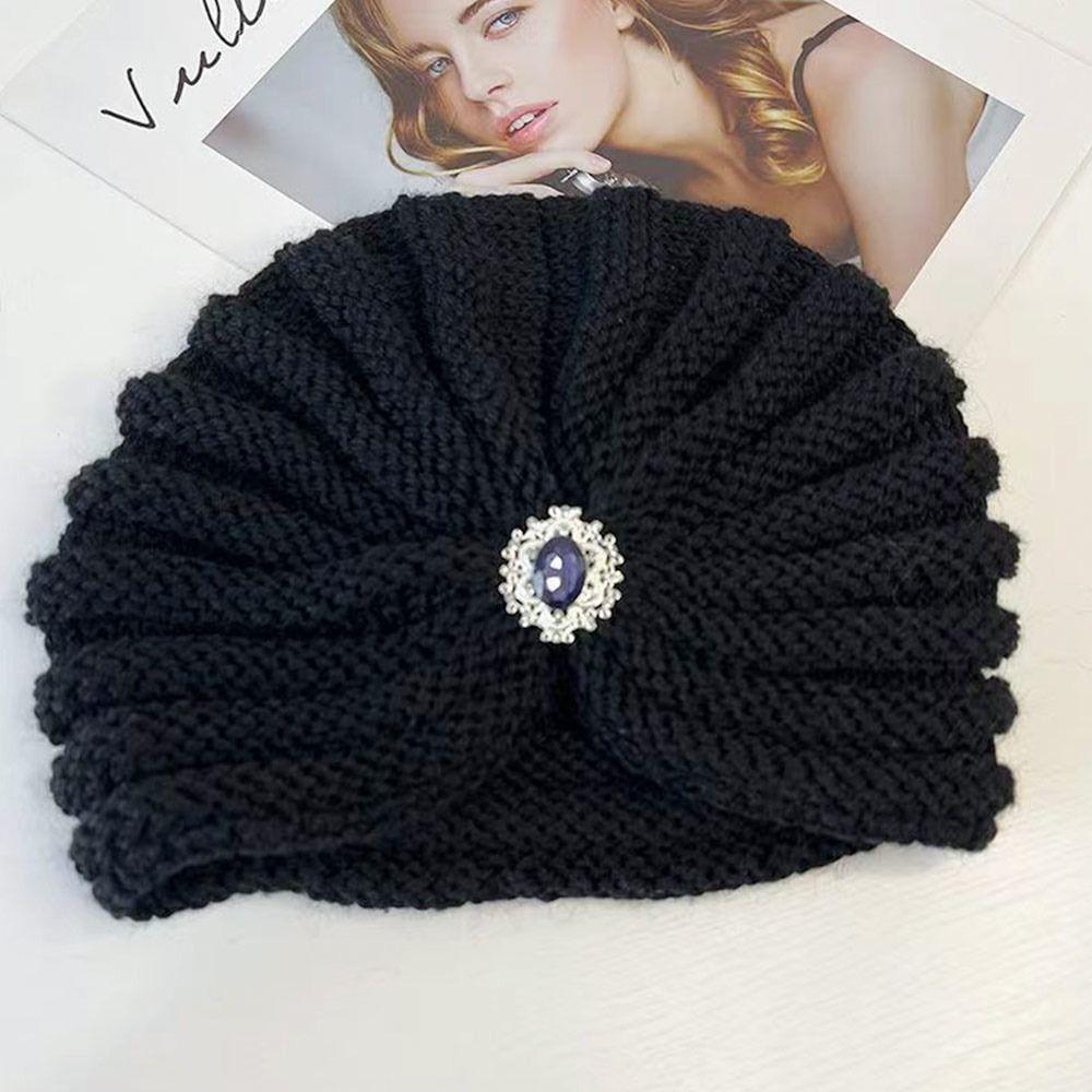 Thick Bohemia Turban Winter Warm Turban Cap Fashion Hijab Caps for Women