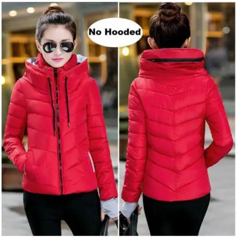 Зимняя куртка женская одежда женские парки утепленная верхняя одежда однотонные пальто короткие женские тонкие хлопковые подбитые базовые топы