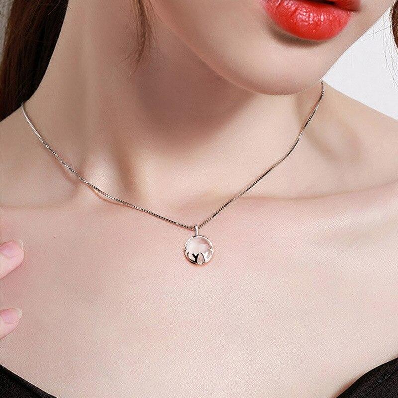 S925 Sterling Silver Necklace Female Ins Simple Clavicle Chain Antler Pendant Necklace Chains for Jewelry Making Luxury Jewelry
