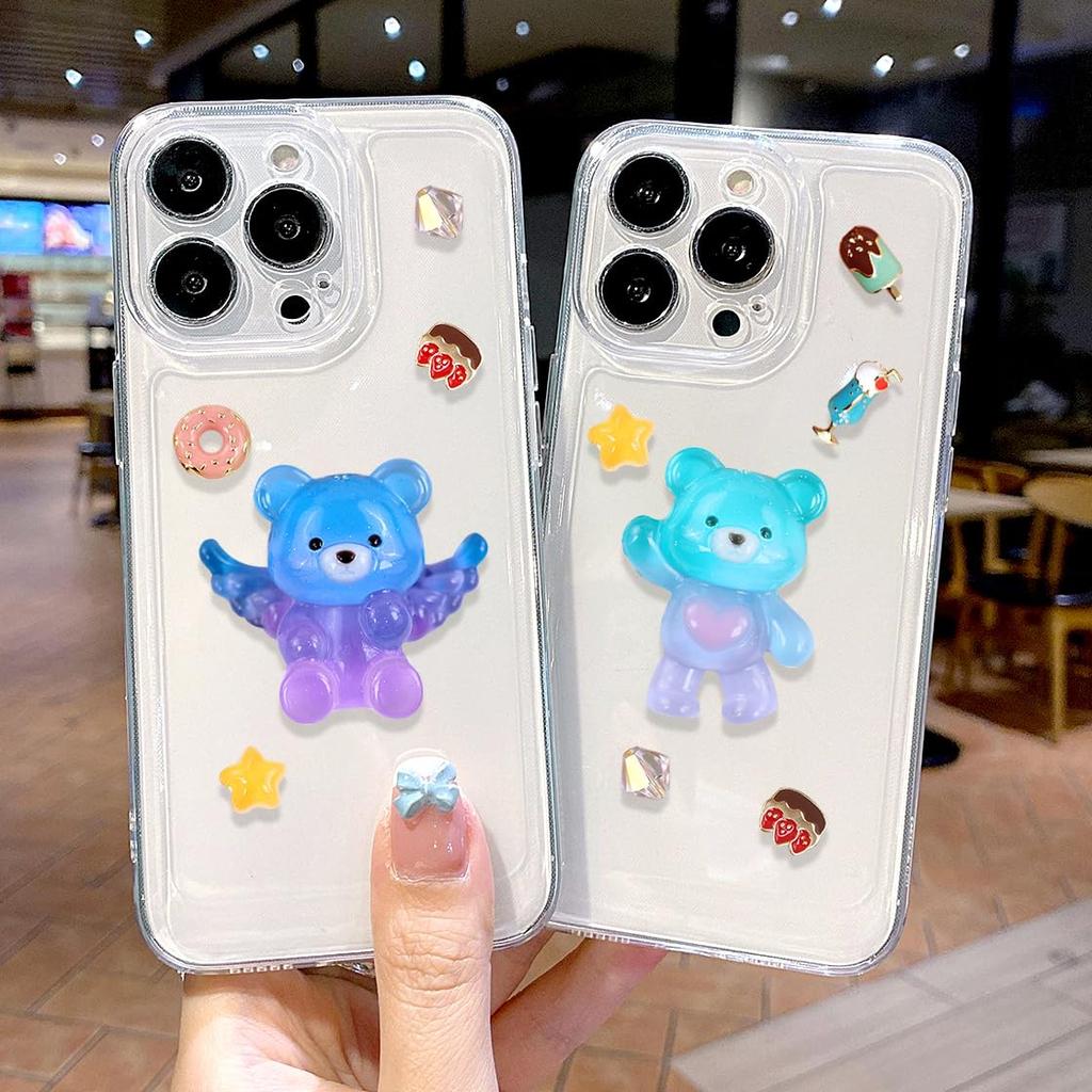 Silicone Mold Bear Rabbit Keychain Bag Accessory Key Holder Bag Charm Handmade Cute DIY Handmade Resin Epoxy Resin (Bear + Rabbit)