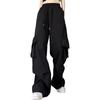 [Tunatch] Cargo Pants High Waist Work Pants Thin Long Wide Hip Hop Spring Summer Autumn Ladies Relaxing Fashionable Fashion Wide Easy Pants Straight