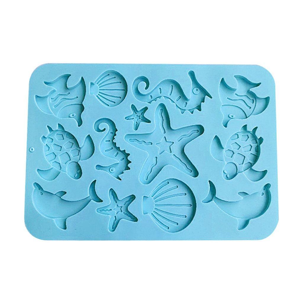 Silicone Mold Fish Turtles Dolphins Marine Life Silicone Mold Seahorses Starfish Shell Turn Sugar