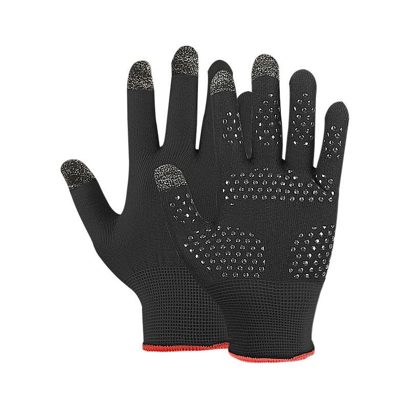 Весенне-осенние тонкие уличные спортивные перчатки для езды с силиконовой нескользящей ладонью, с тремя пальцами для сенсорного экрана, из дышащего нейлона