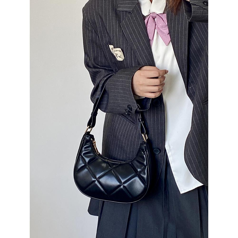 Ielgy Autumn Winter All-Match Underarm Crescent Bag Shoulder Handbag