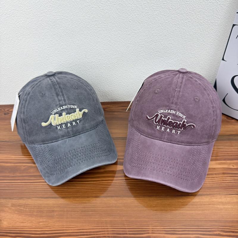 Letter Embroidery Autumn Baseball Cap For Men And Women, Wide Brim, Small Face, Big Head Circumference, Peaked Cap