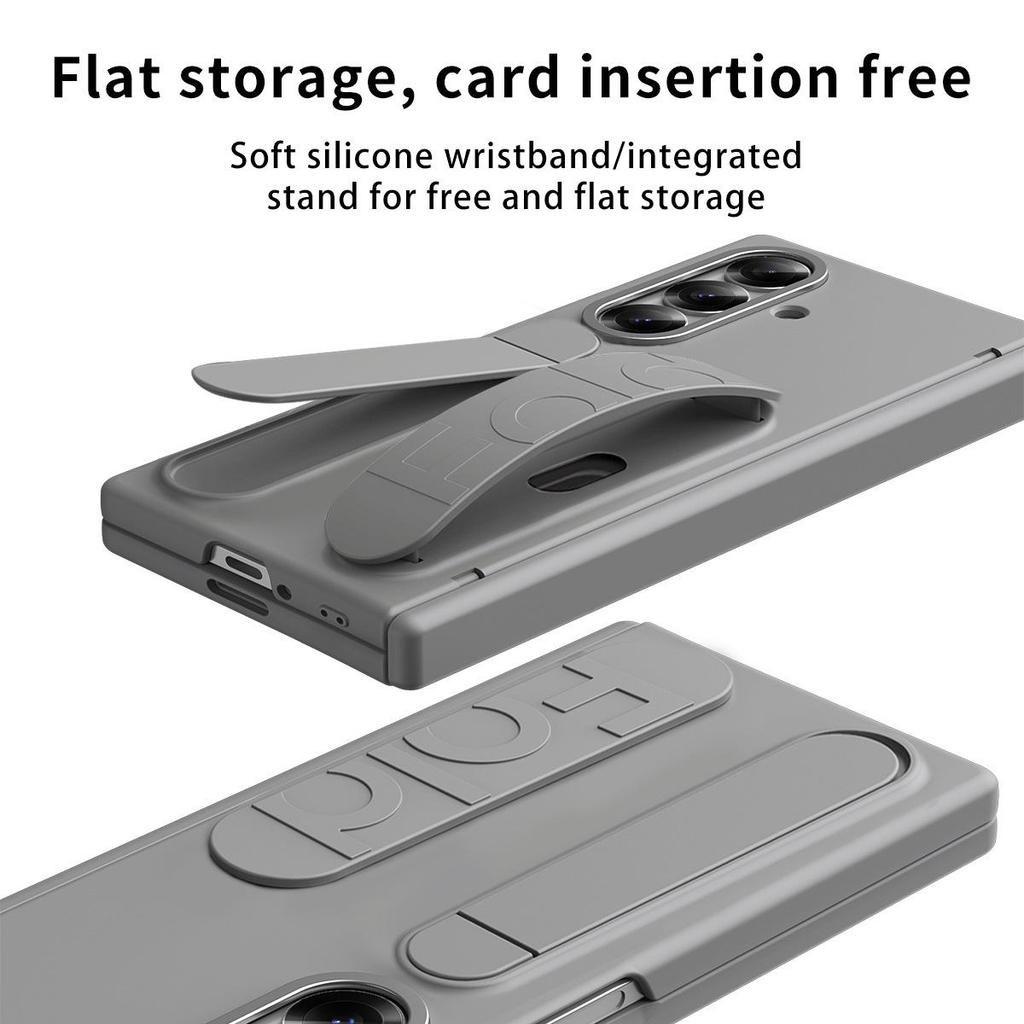 Чехол для Samsung Z Fold7/6 с подставкой и ремешком на запястье - Совместим с Fold5/4