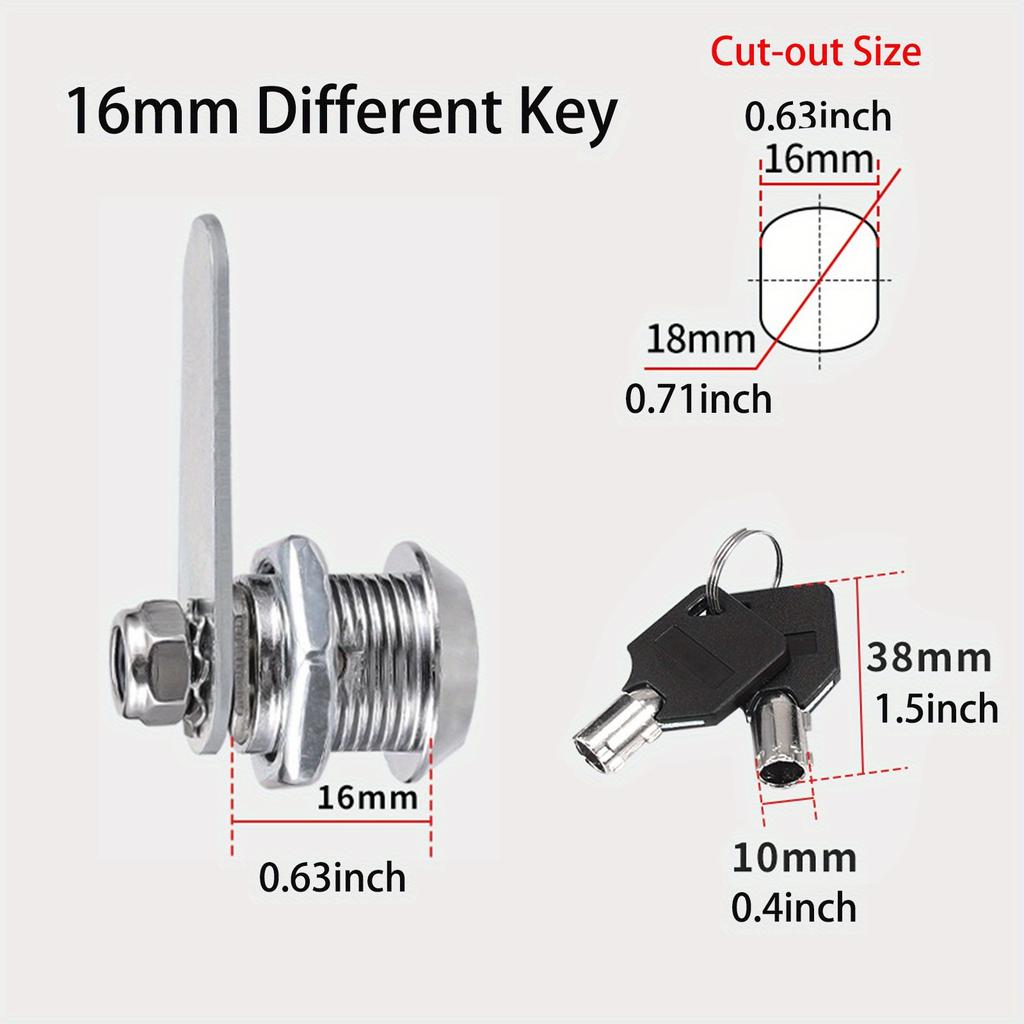 Tool Boxes Locks Mailbox Cylinder Thread Tubular Cam Lock Furniture Lock Cabinet Drawer Lock Furniture Hardware RV Doors
