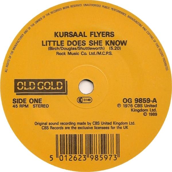 7-дюймовая пластинка KURSAAL FLYERS / DEAD END KIDS - Little Does She Know / Have I The R OG9859 Old Gold 1989 UK Рок Б/У