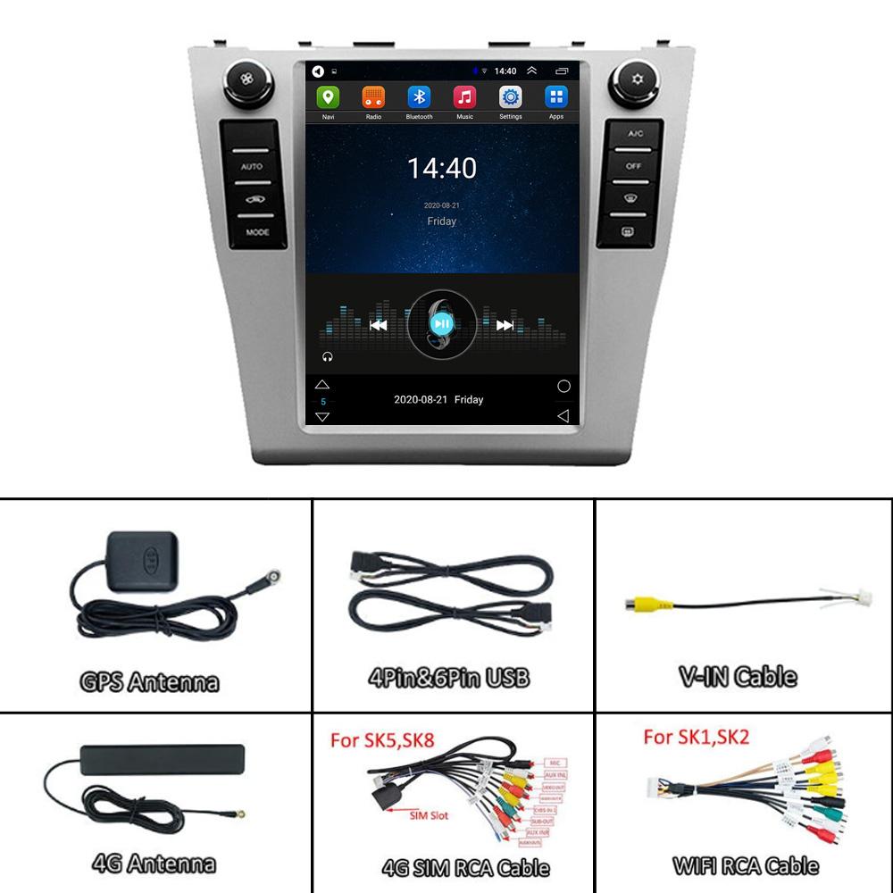 Автомобильный радиоприемник Android Мультимедиа 9,7 дюйма для Toyota Camry 6 XV 40 50 2008-2011 Carplay Стерео GPS Autoraido Tesla Style Видеоплеер 2 Din