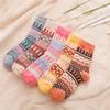 5 Pairs of Thick and Warm Women's Rabbit Wool Socks and Women's Polka Dot Ethnic Style Cashmere Socks for Winter