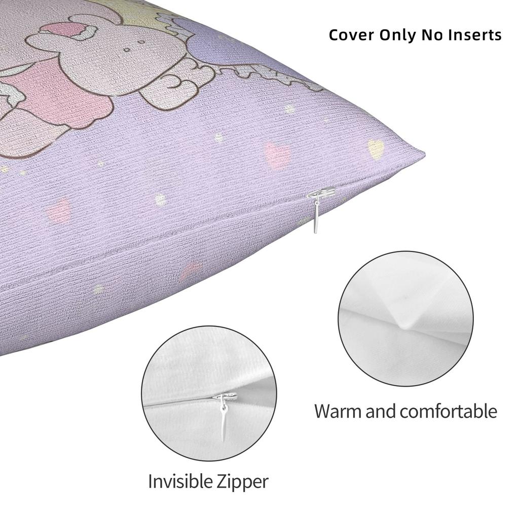 Asamimichaan Asleep Cartoon Square Pillow Case Cute Asamimi Cushion Covers Awesome Polyester Decorative Pillowcover For Home 18"