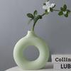 1 шт. - Керамическая ваза, круглая матовая ваза, минималистичная скандинавская богемная ваза, украшение для дома