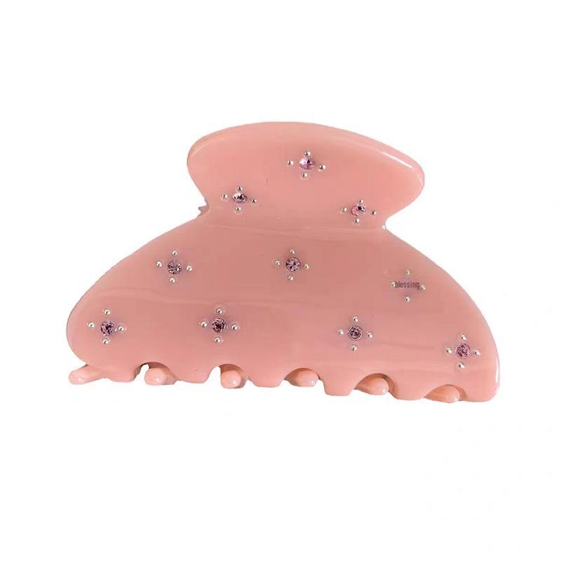 Поделиться Красота Ацетат Candy Заколка для волос: Элегантная, украшенная бриллиантами, компактная заколка-акула идеально подойдет для придания свежего вида вашей прическе.