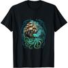 Octopus Kraken Pirate Ship Sailing T-Shirt