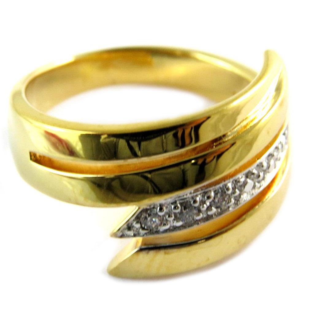 Gold Plated Ring 'Scarlett' Golden 2 Tones
