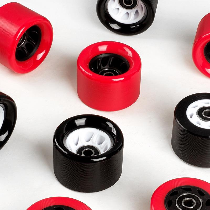 6242 Двухрядные роликовые коньки с полиуретановыми колесами без бликов - Колеса для скоростного катания на коньках и скейтборда 92A.