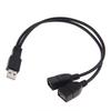Высококачественный USB 2.0 Кабель USB-разветвитель Адаптер Кабель Один на Два Женский на USB 2 Мужской Кабель для Зарядки и Передачи Данных