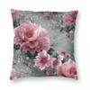 Camilla Flowers Pillowcase Polyester Linen Velvet Printed Zip Decorative Sofa Seater Cushion Cover x
