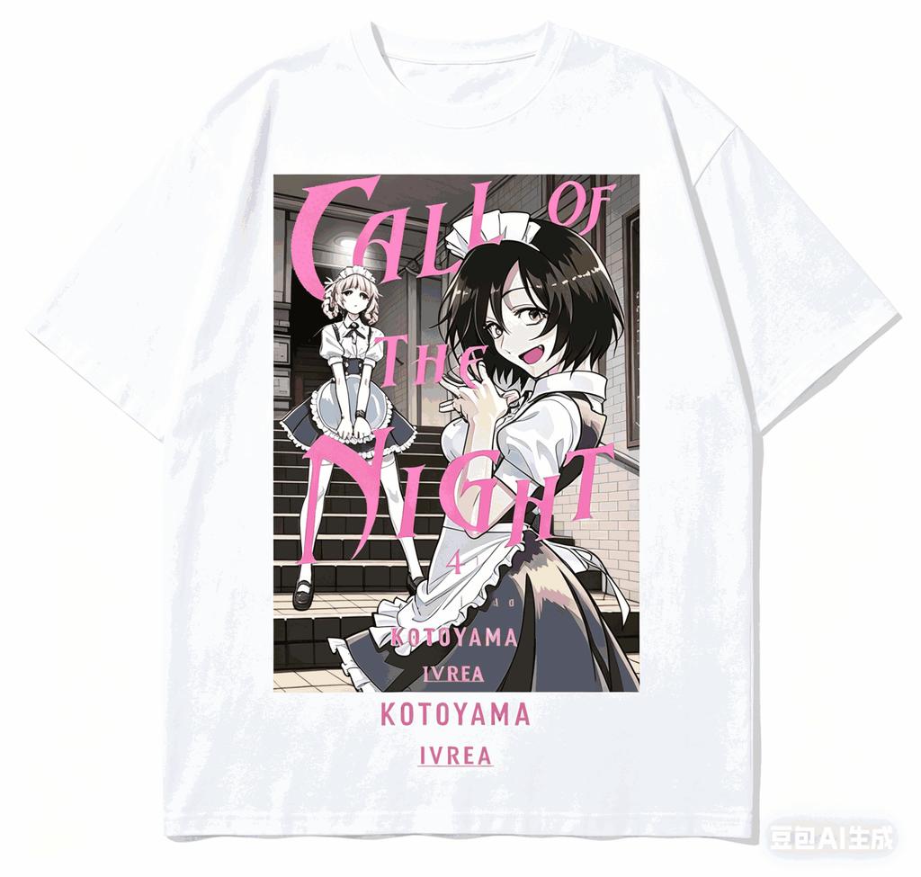 Call of The Night Cotton T-shirt New Model shirt personality Clothes Year round clothing Short