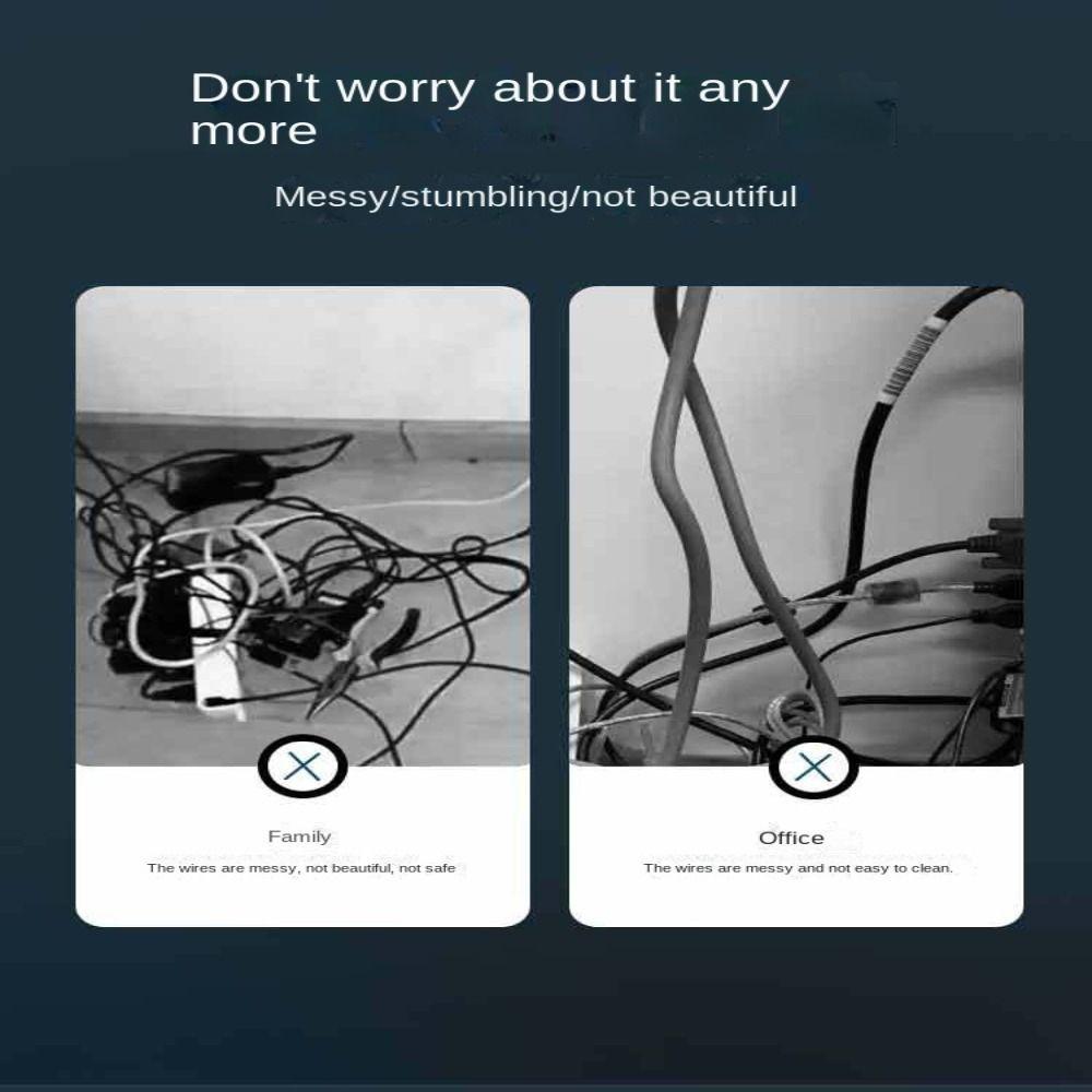 Arc Cord Protector Self-Adhesive Power Cable Protector Cable Cover Electric Wire Slot  Home Outdoor