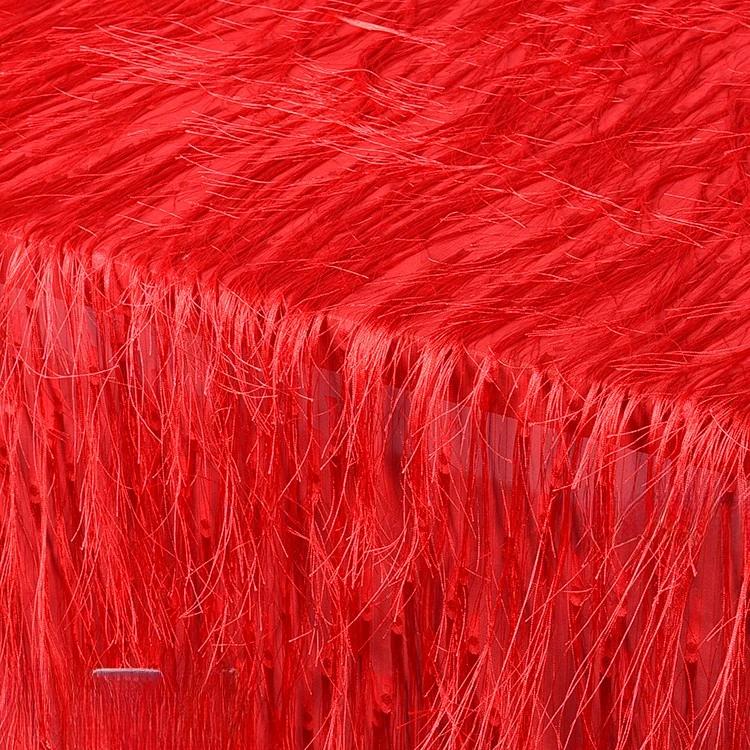 100x150cm Long Tassel Perspective Chiffon Fabric Skirt Dress Designer Wholesale Cloth Diy Apparel Sewing Fabric Material