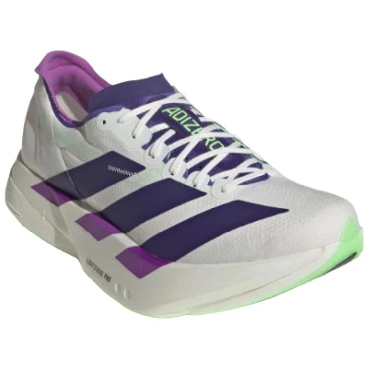 adidas Adizero Adios Pro 4 'Core White Purple Lime Burst' (Unisex) Core White / Collegiate Purple / Lime Burst Running Shoes JR1656