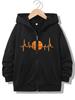 Funny Basketball Hoodie Streetwear Jacket for Boys Girls Zipper Winter Autumn Trendy Cartoon  Zip Up Sweatshirts Unisex