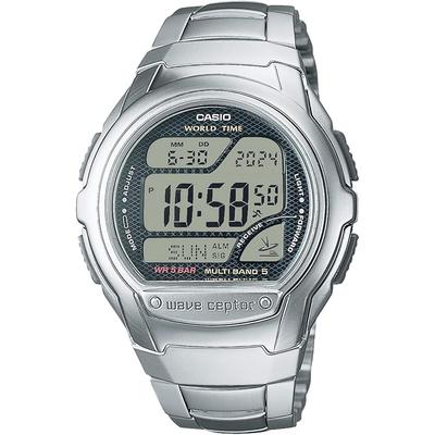 Мужские серебристые радиоуправляемые часы Casio Waveceptor WV-58RD-1AJF