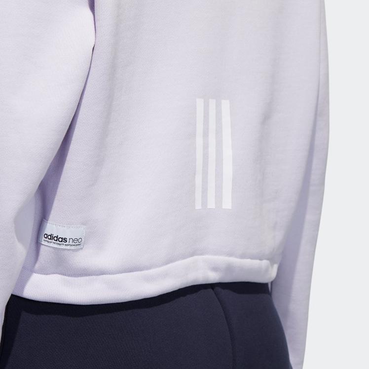 Adidas Neo Letter Print Training Hoodie Women Tops Light-Purple GT3101