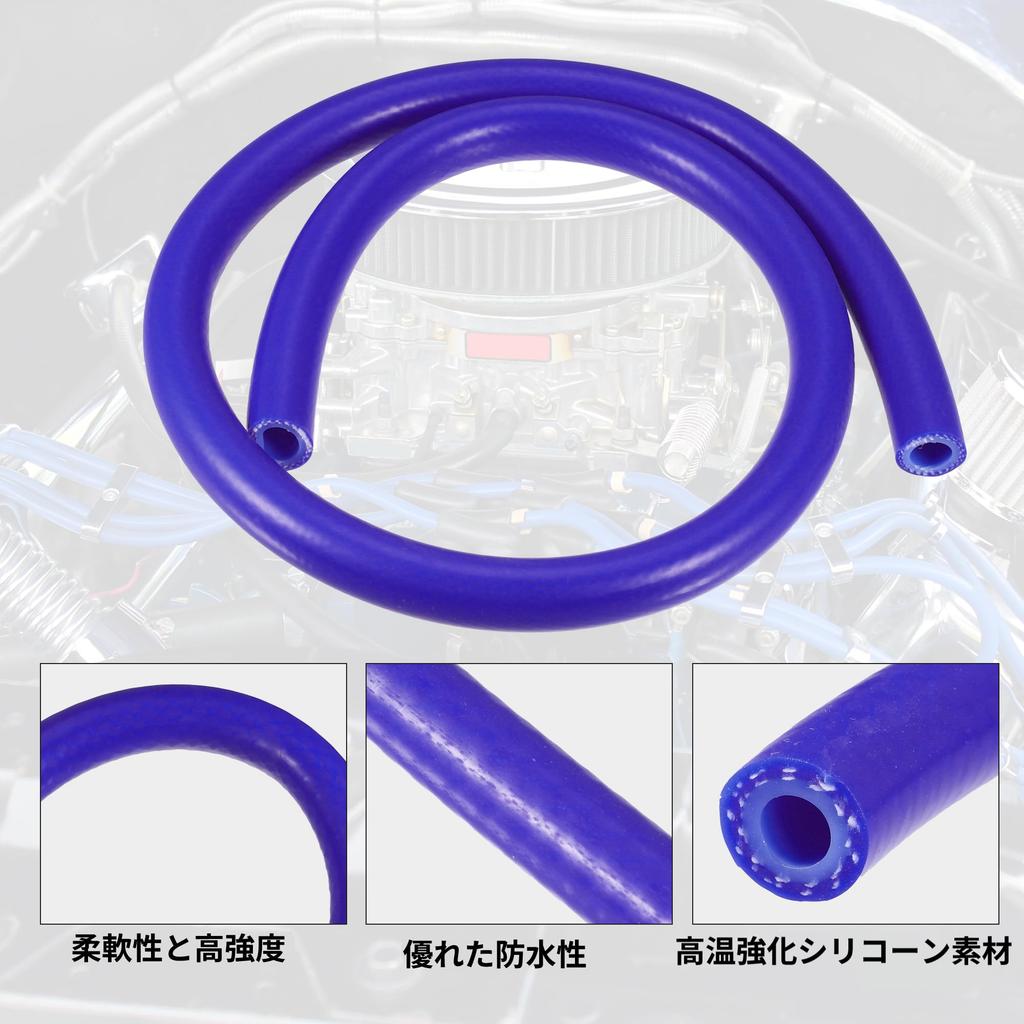 X AUTOHAUX Silicone Vacuum Tube Hose Line, Heat Resistant Hose, Vacuum Hose, Silicone Vacuum