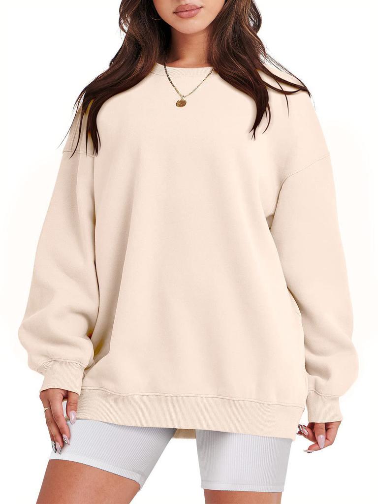 Autumn and Winter Women's Loose Solid Color Velvet Sweatshirt