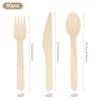 Disposable Wooden Spoon Fork Knife Cutlery Set Rustic Wedding Birthday Party Tableware Decoration Supplies Dessert Cake Scoop