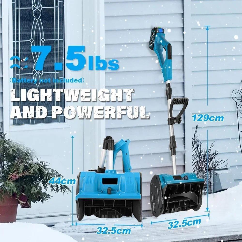 Winter Cordless Electric Snow Blower Adjustable Handle Snow Shovel Patio Deck Driveway Snow Cleaning Machine