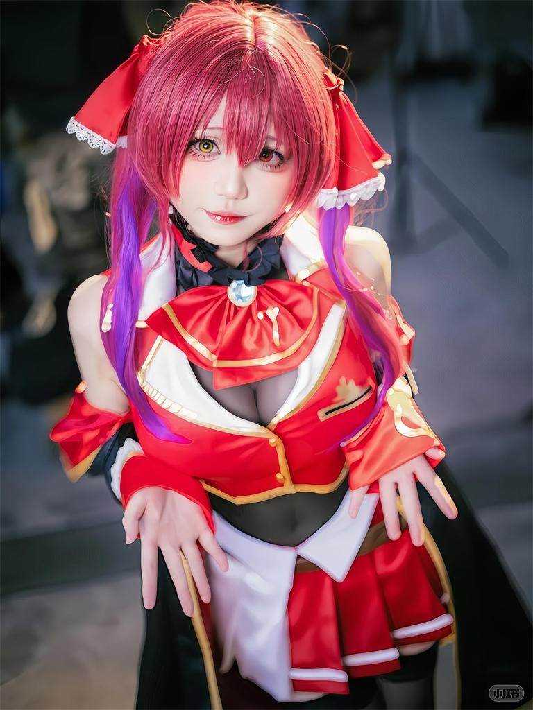 Косплей VTuber Косплей Houshou Marine Косплей VTuber Косплей Marilyn Houshou Marin Косплей Капитан Виртуальный Ютубер Косплей VTuber [NOKIJP] Костюм, Костюм,