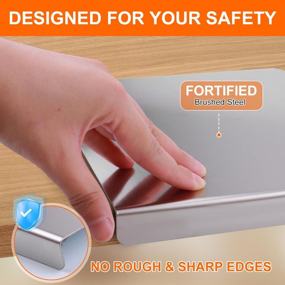 Разделочная доска из нержавеющей стали 304 для нарезки, выпечки, подходит для кухни, для мяса, фруктов, овощей, хлеба и выпечки, длина 40 см