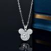 Bague Ringen Кулон из стерлингового серебра S925, 1 карат, муассанит, бриллиант, ожерелье, женская мода, роскошные украшения, голова мыши Микки