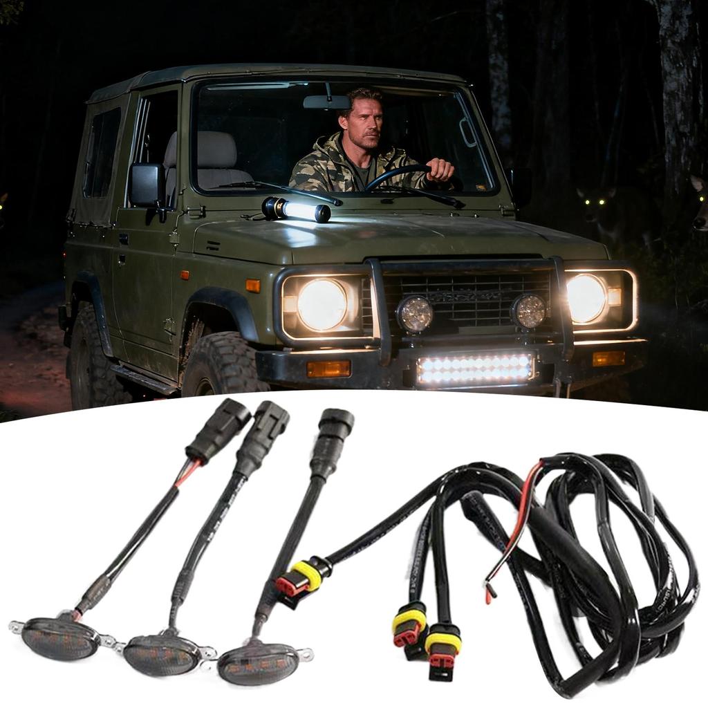 For Ford F-150 Car Front Grille Lights Waterproof All-Weather Lamp High Brightness LED Grille Lights For Camping Travel