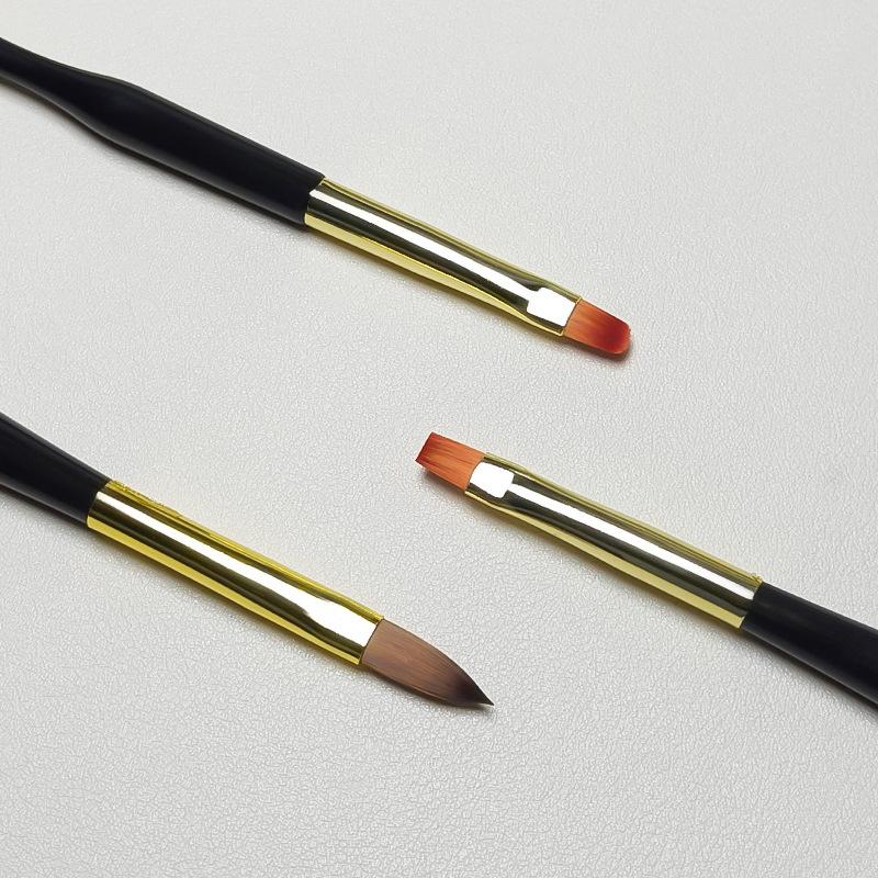 Набор кистей для французского маникюра с полосками из 3 штук, кисть-лайнер, кончик, ручка для рисования ультратонких линий, двусторонние кисти для гелевой краски, инструменты для маникюра