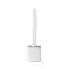 TOILET BRUSH ,A-White--Leak-Proof Water Toilet Brush with Silicone Base and Flat Head, Soft and Flexible Bristles with Holder